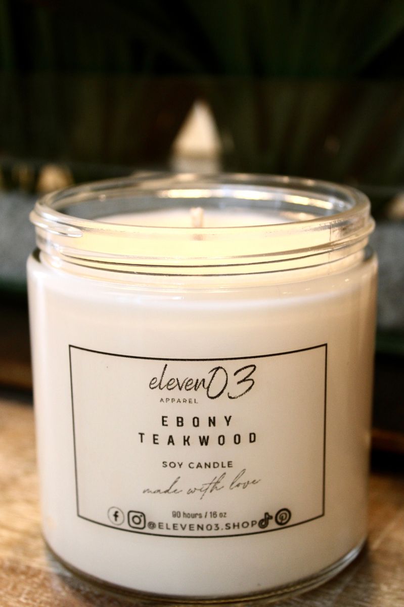 Ebony Teakwood Candle