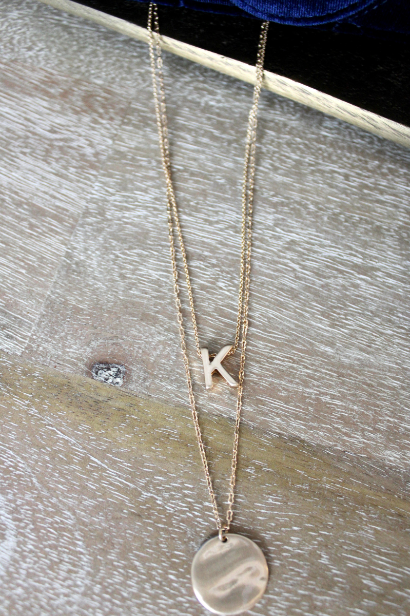 Two Layer Initial Necklace