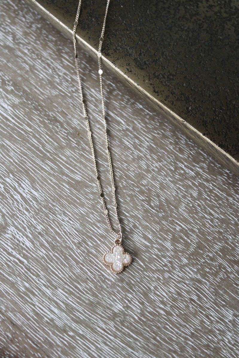 Clover Charm Necklace Eleven03 Boutique Southaven, MS 